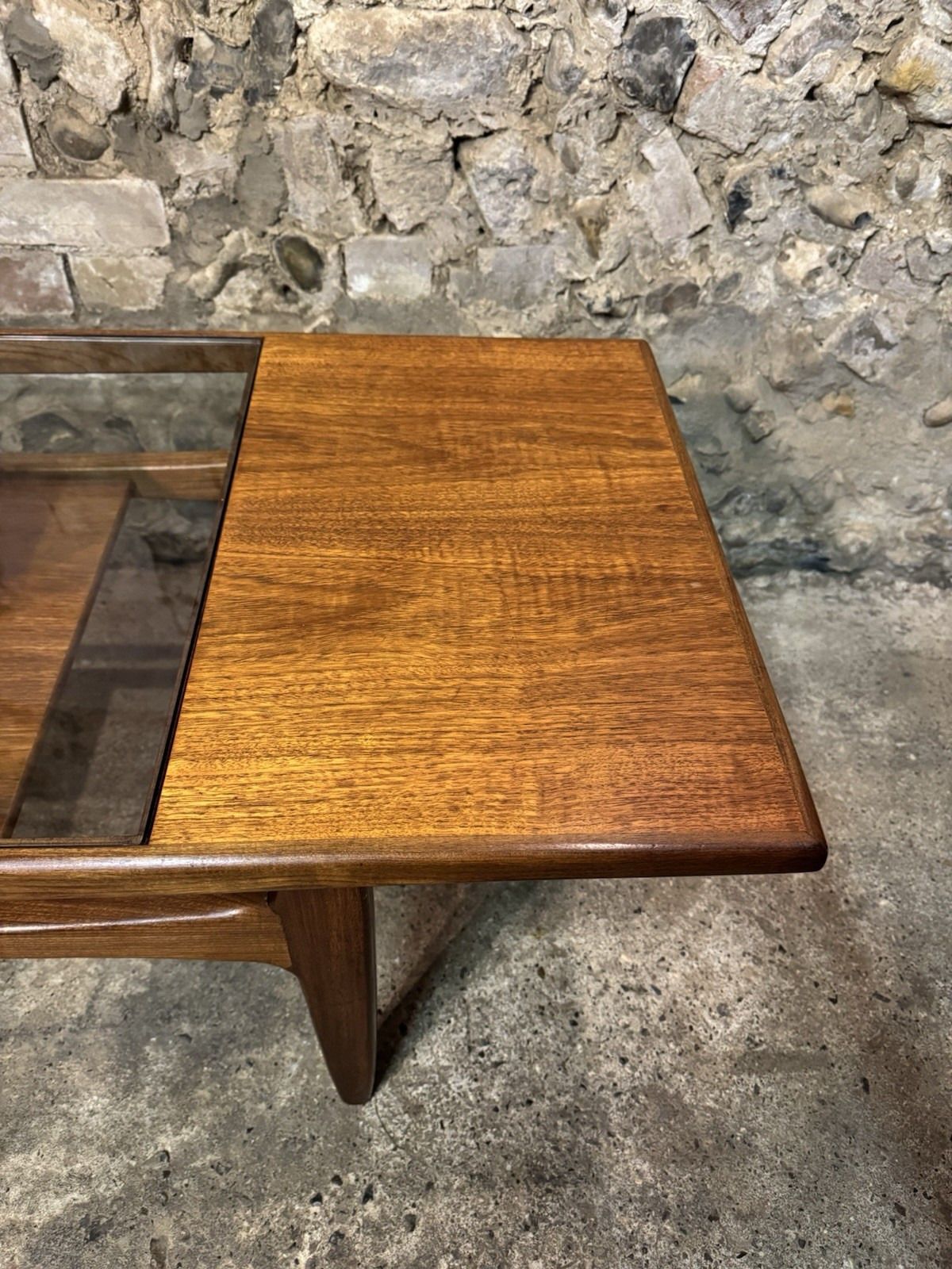 Vintage G Plan  Teak & Glass Fresco Long John Surfboard Coffee Table Mcm photo buy