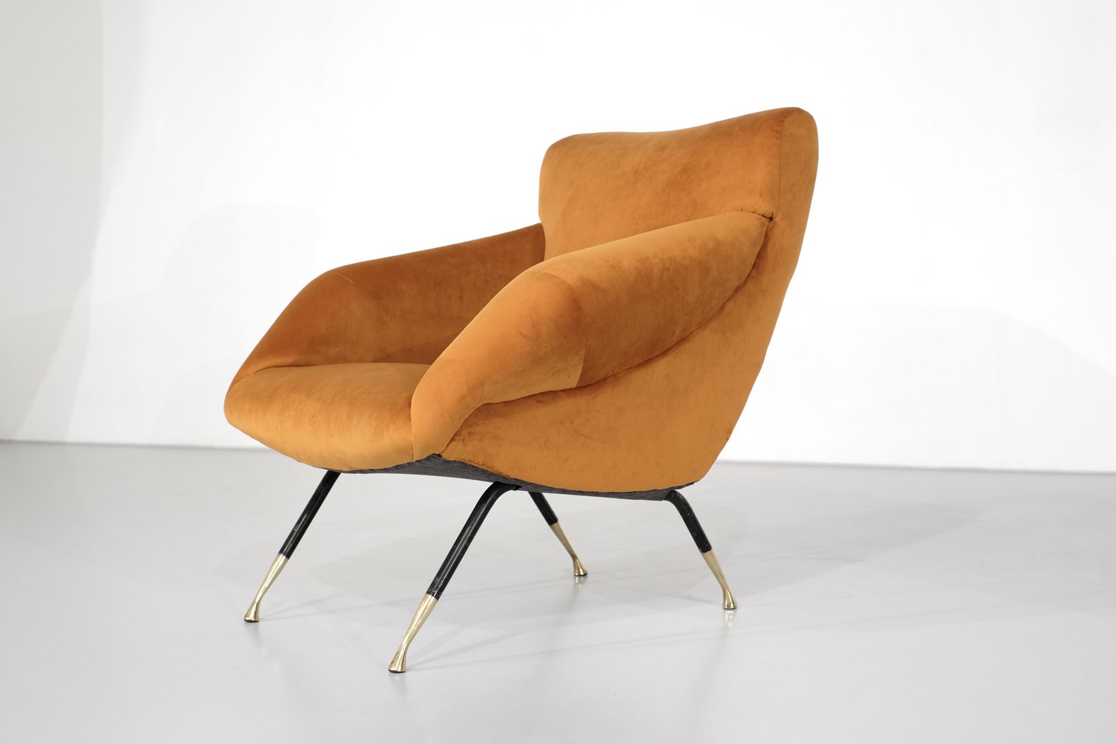 Pair Of Armchairs In Fabric, Italy 1960s. photo vinterior