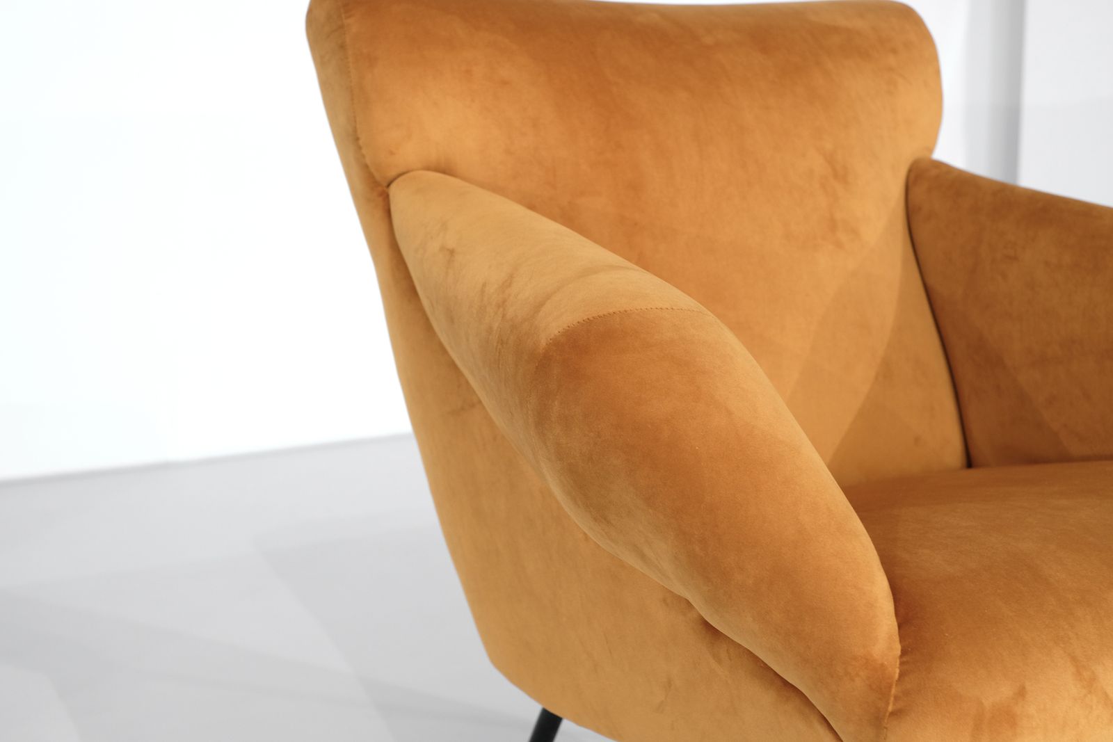 photo for sale Pair Of Armchairs In Fabric, Italy 1960s.