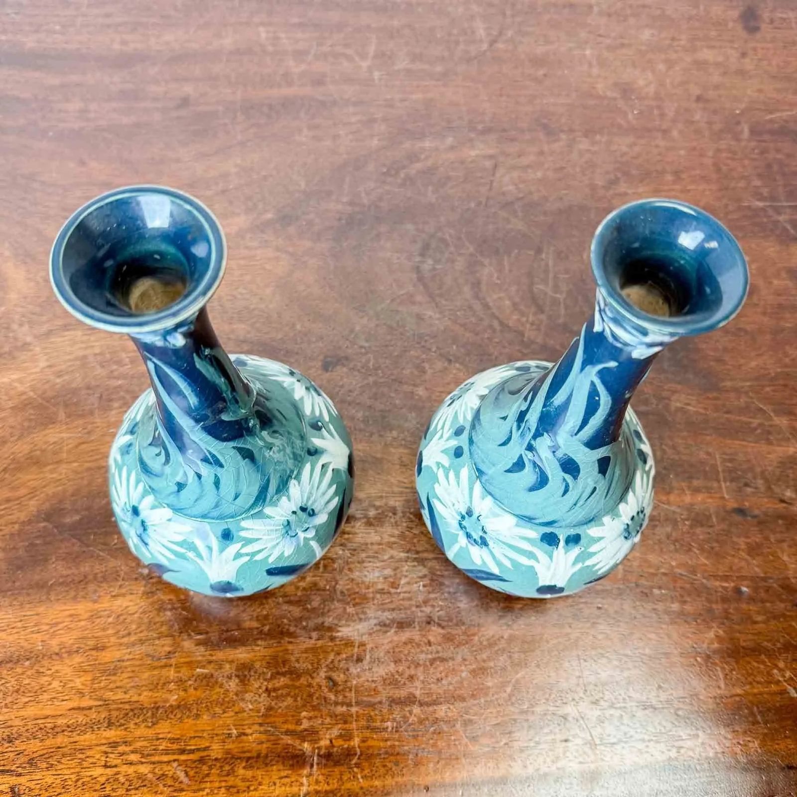 Pair Of Tg Green 'Ivanhoe' Art Nouveau Vases photo buy