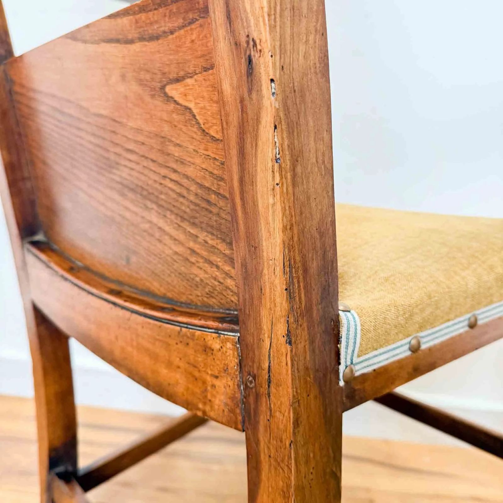 Regency Period Fruitwood And Elm High Back Chair photo vintage