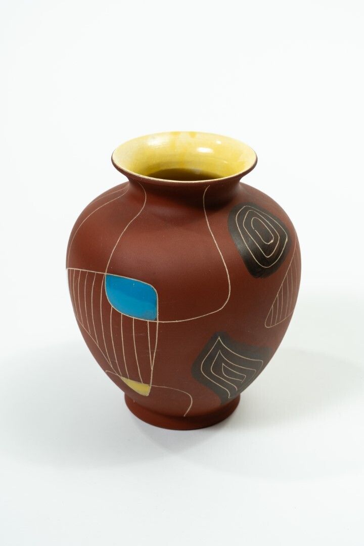 Bay Keramik – West Germany 529 25 Vase Designed By Bodo Mans photo for sale