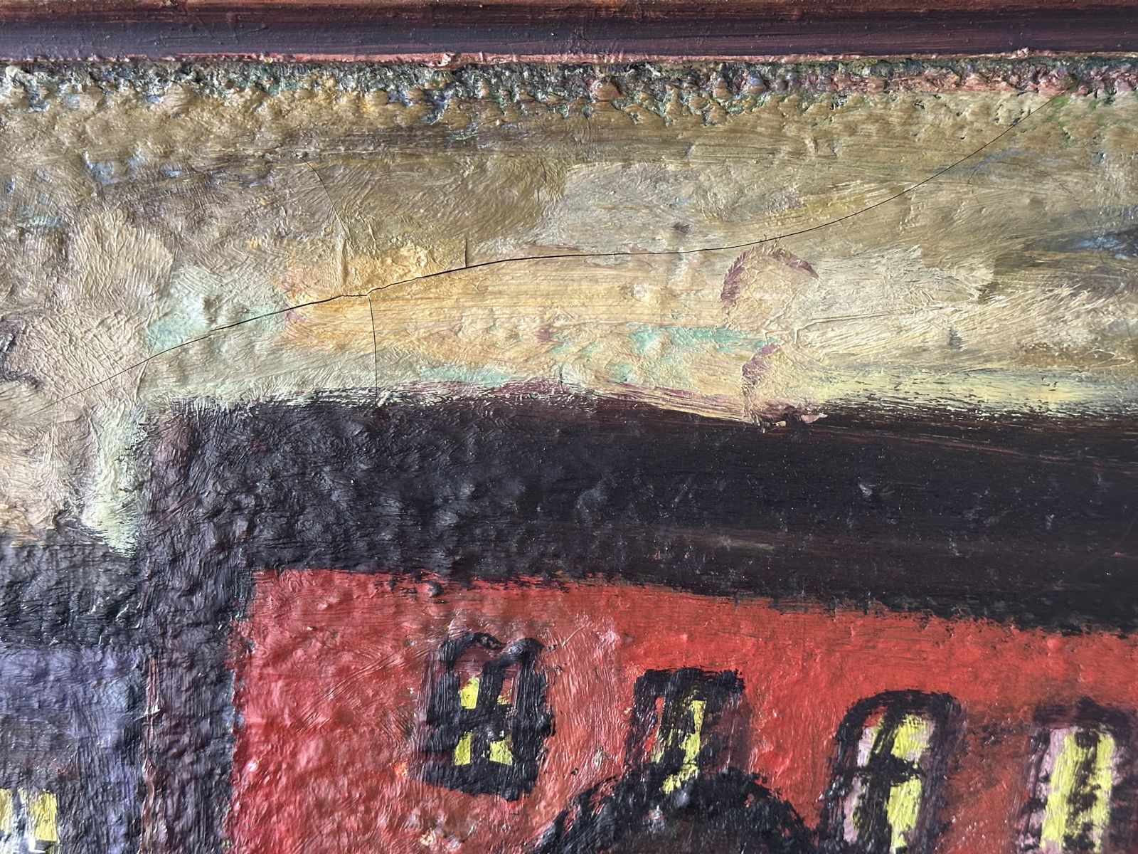 Ivan Jordell (1901 1965) Swedish Mid Century Oil Painting ‘Couple In Urban Environment photo Art