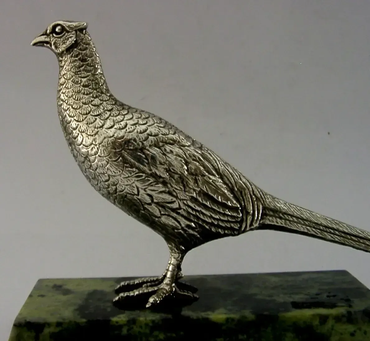 Rare Sterling Silver Desk Pheasant Bird Figure 1970 Hunting Shooting 430g photo buy
