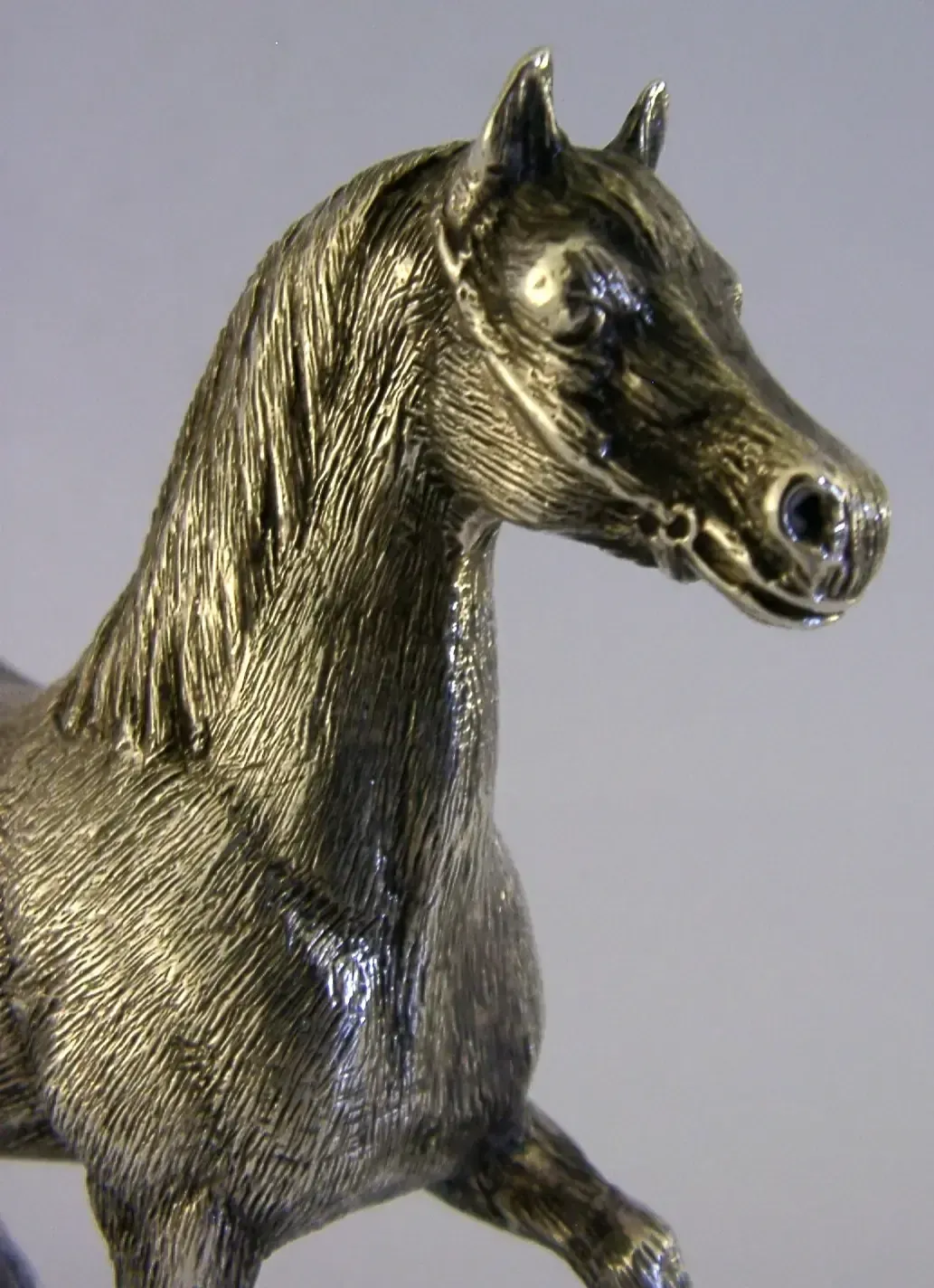 Good Size Rare English Solid Sterling Silver Horse Pony Figure 1972 Riding 180g photo furniture