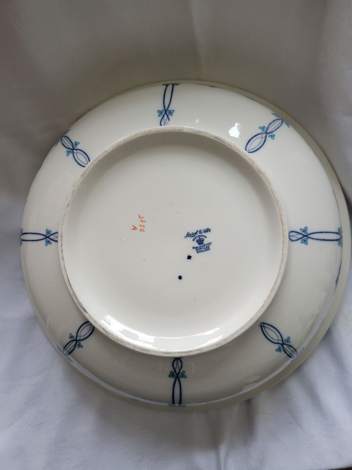 Keeling & Co Losol Ware ‘Kensington’ Wash Bowl – Early 20th Century, Large 42cm photo Home Decor