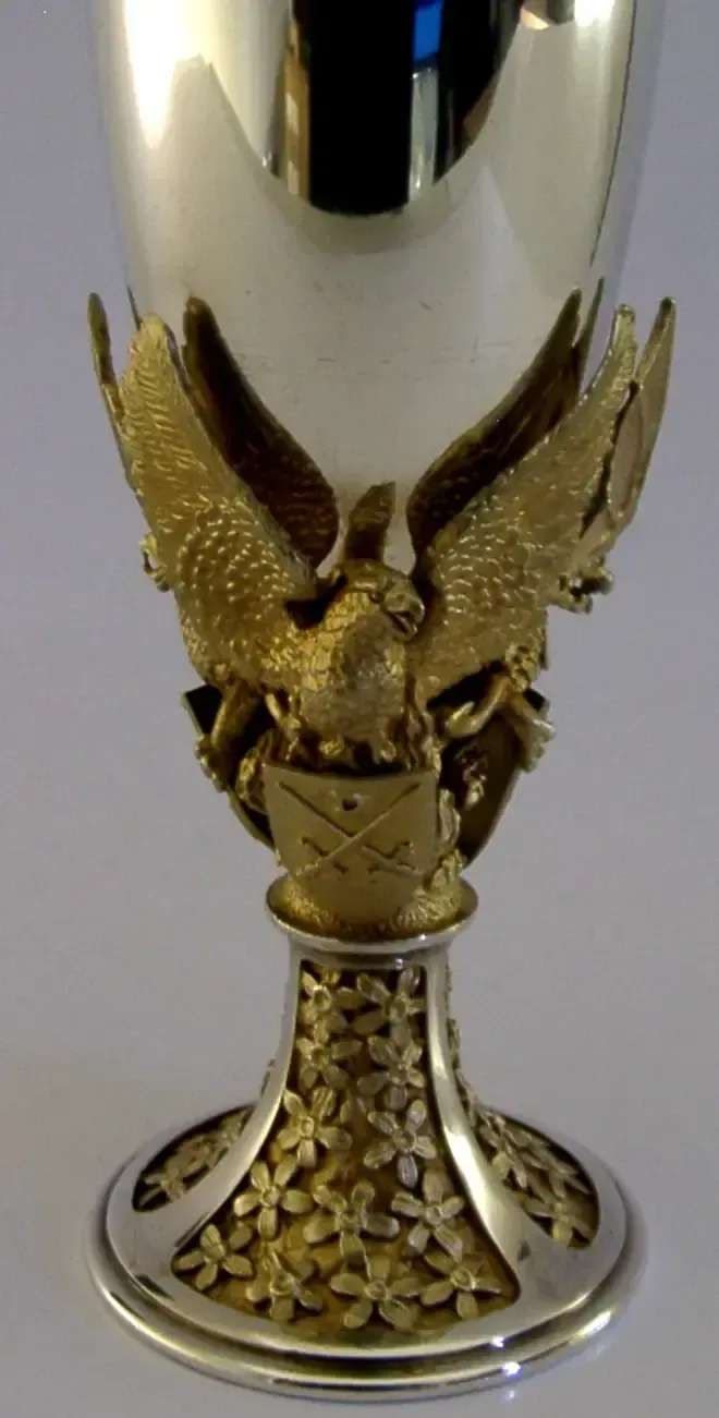 Rare calice en argent massif sterling doré Aurum 376 g, Londres 1981 photo 1000.0