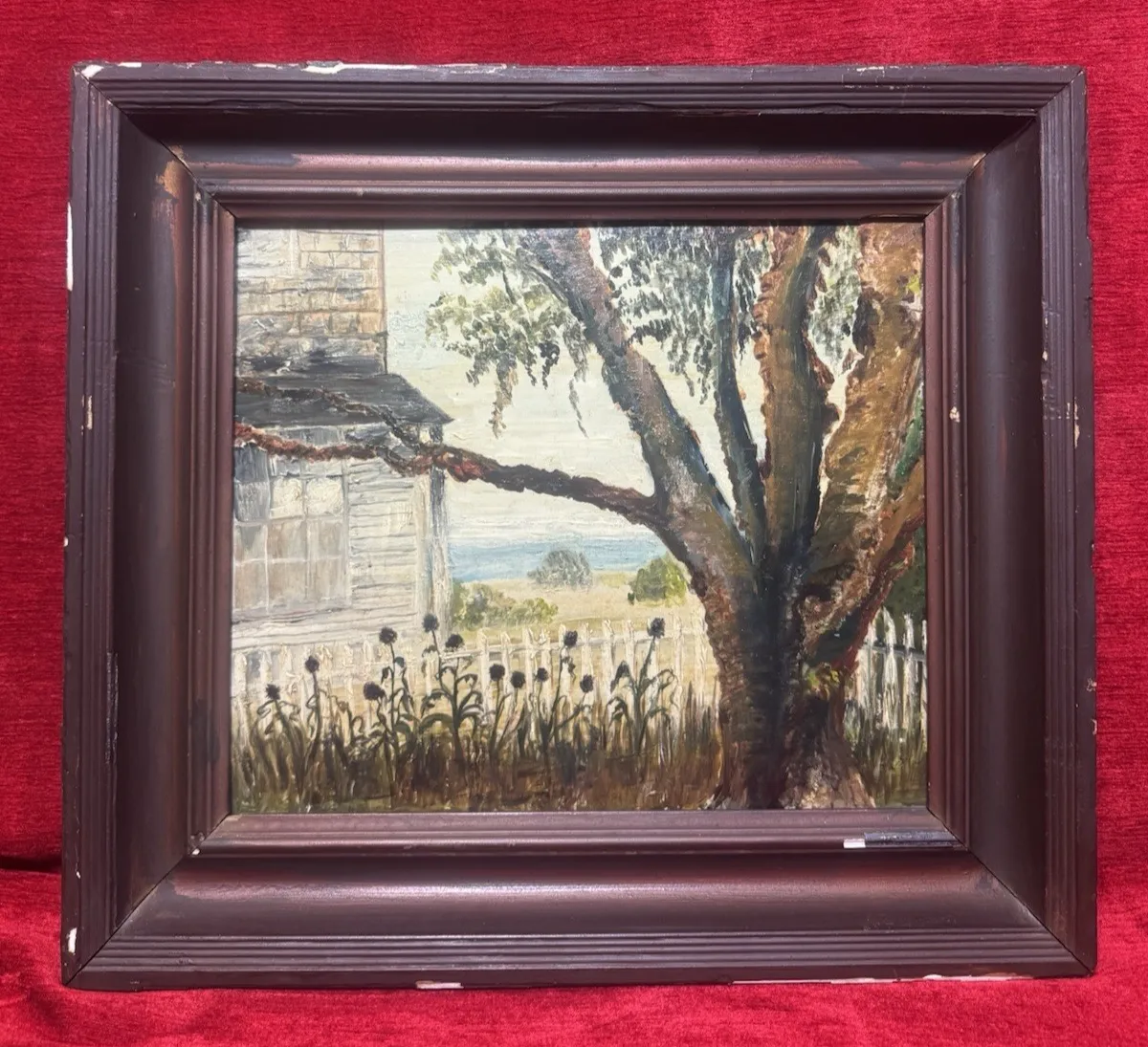 Original Homestead In Nantucket Massachusetts Oil Painting On Canvas Signed