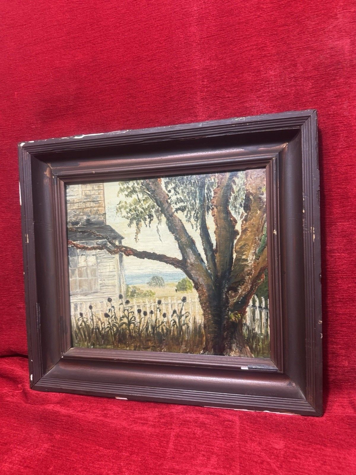 Original Homestead In Nantucket Massachusetts Oil Painting On Canvas Signed photo Art