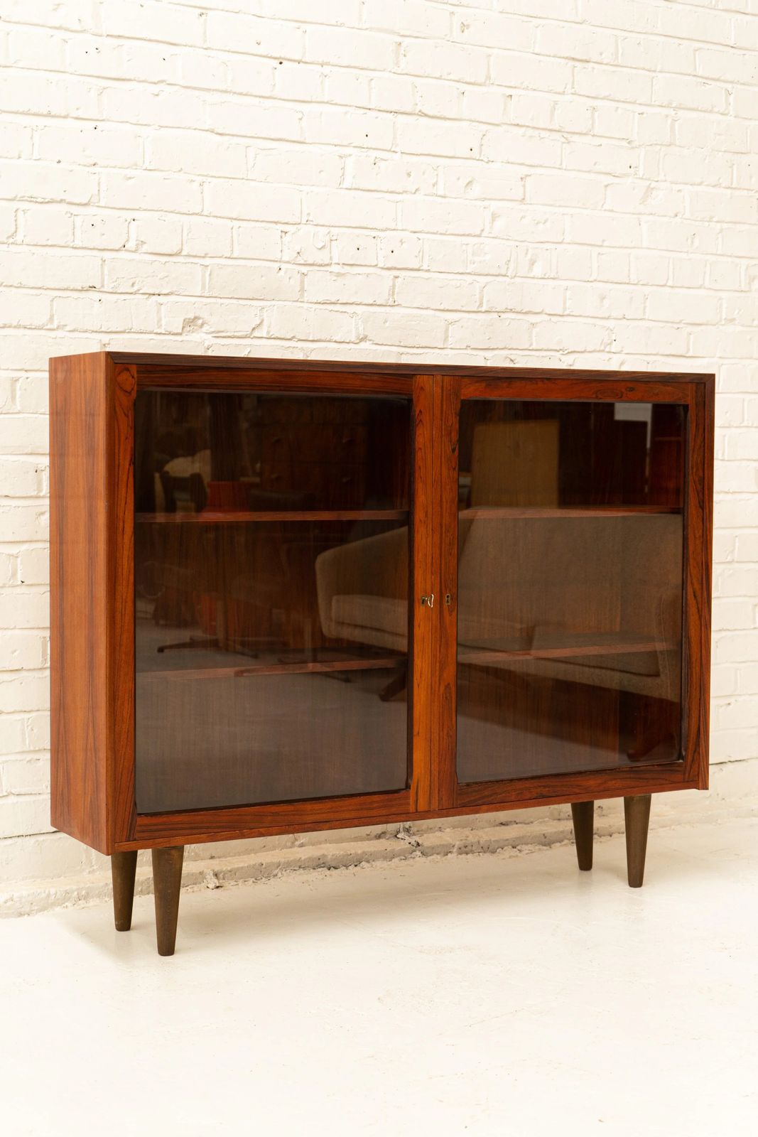 Poul Hundevad Rosewood & Glass Bookshelf