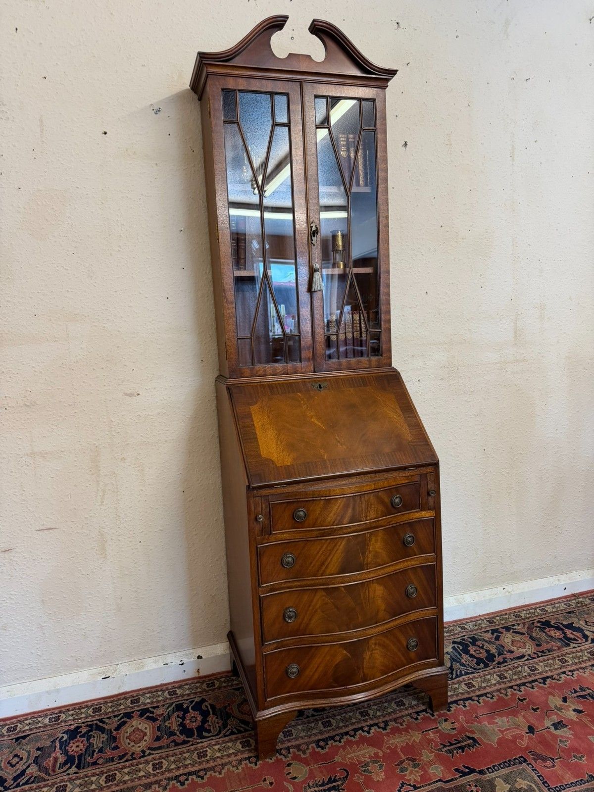 Quality Mahogany Bevan Funnell Neat Size Bureau Bookcase photo Furniture