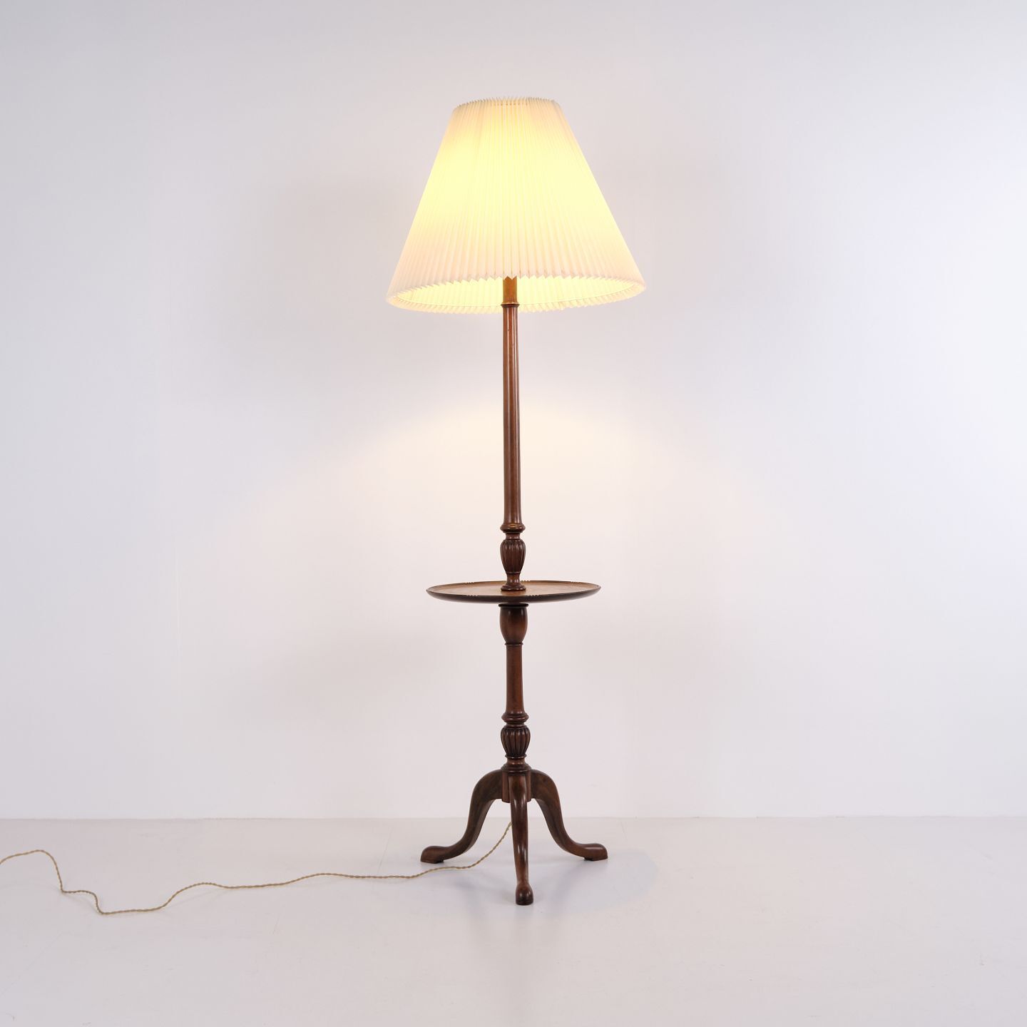 Floor Lamp / Standard Lamp With Mahogany Table In Late Empire Style