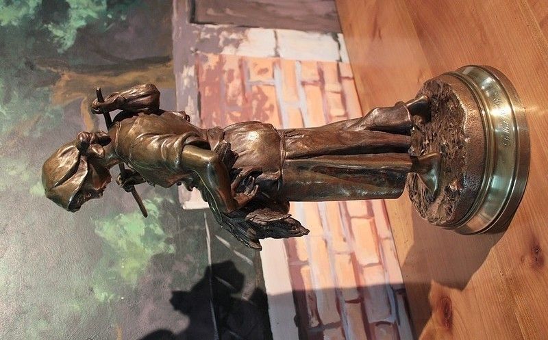 photo for sale Bronze Statue Of E. Aizelin 19th