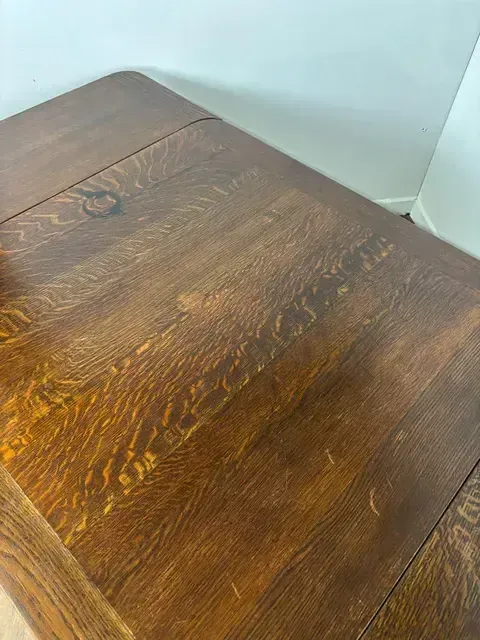 photo for sale Vintage Oak Barley Twist Draw Leaf Dining Table