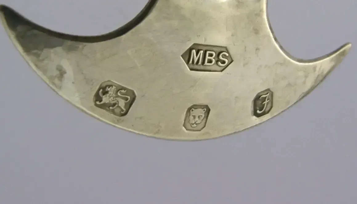 Cuillère à thé anglaise en argent sterling massif, planée, Arts & Crafts, 1980 photo 135.0