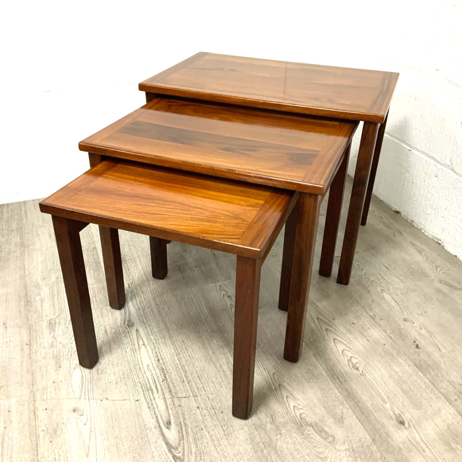 Danish Rosewood Nest Of Tables By Trioh Denmark 1970s Midcentury Modern photo for sale