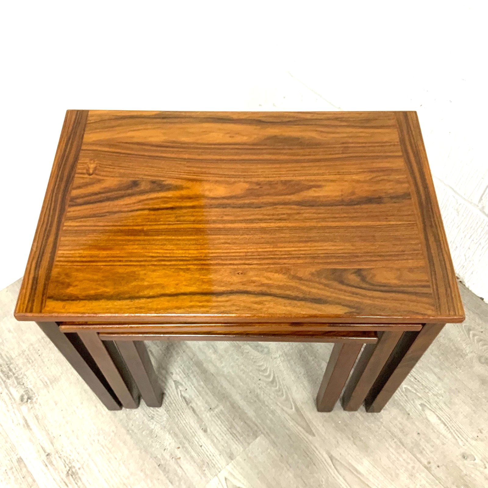 445.0 Danish Rosewood Nest Of Tables By Trioh Denmark 1970s Midcentury Modern photo