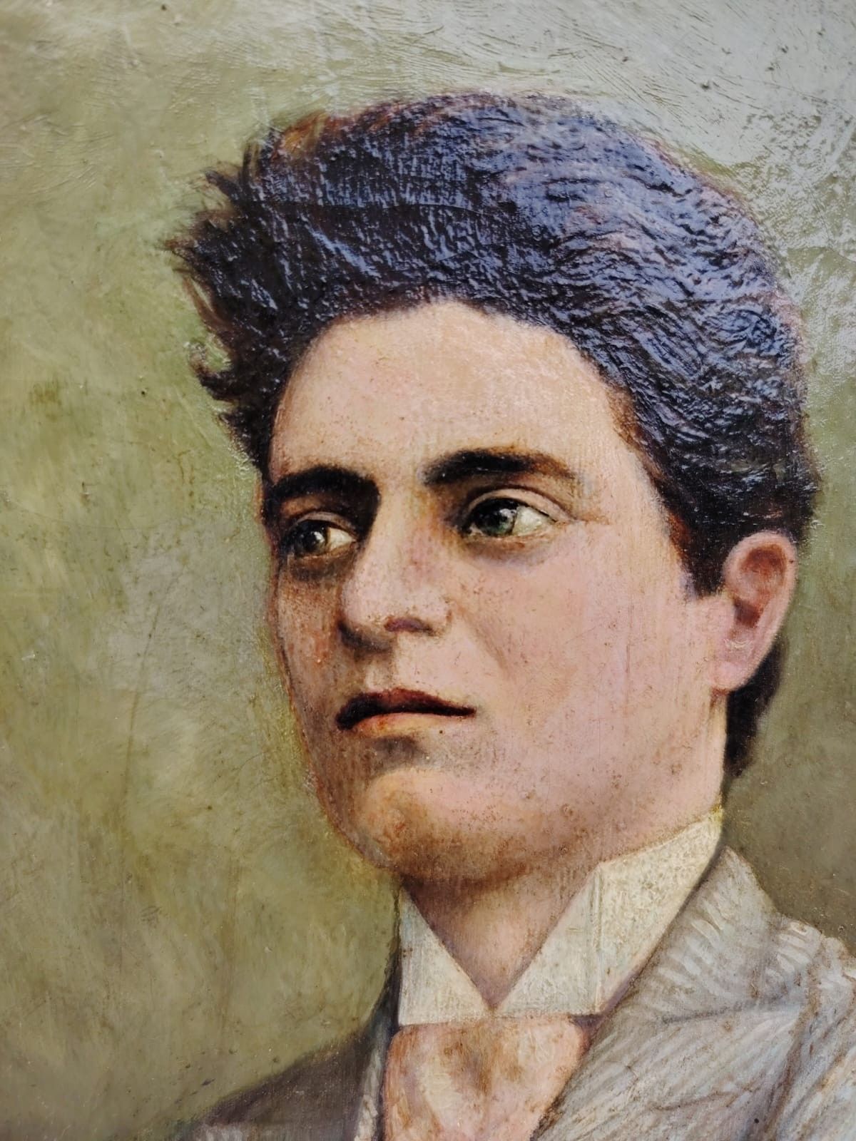 Oil Painting On Canvas Portrait Pietro Mascagni Primi 900 F.Borghetti photo buy