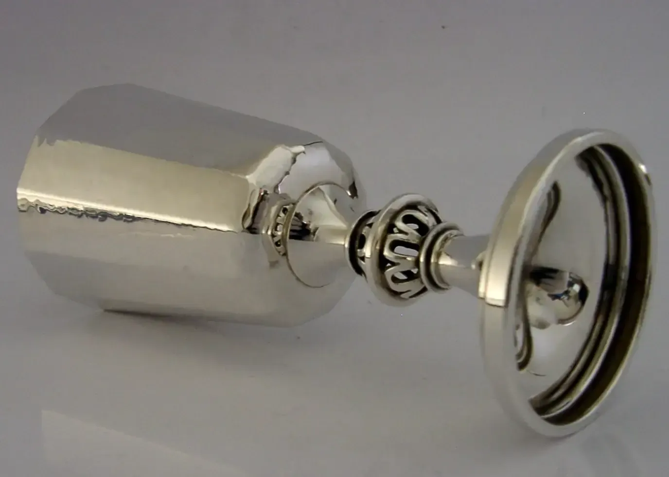 Calice gobelet en argent sterling suédois Eric Lofman, Arts & Crafts, 1985, 96 g photo vinterior