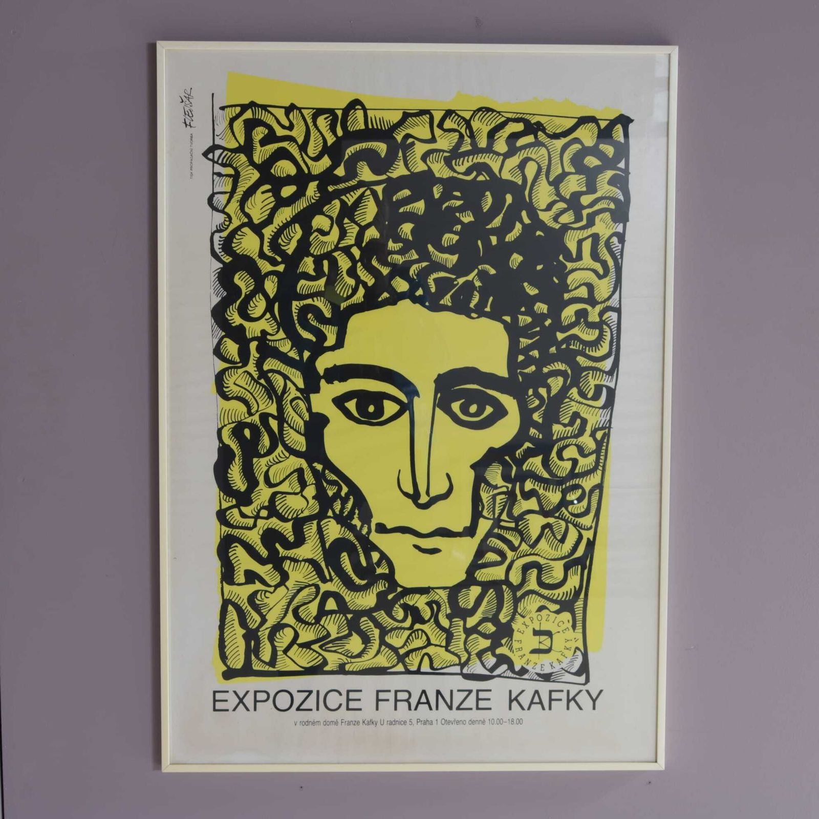 1950s Kafka Exhibition Poster By Josef Flejšar From Czech