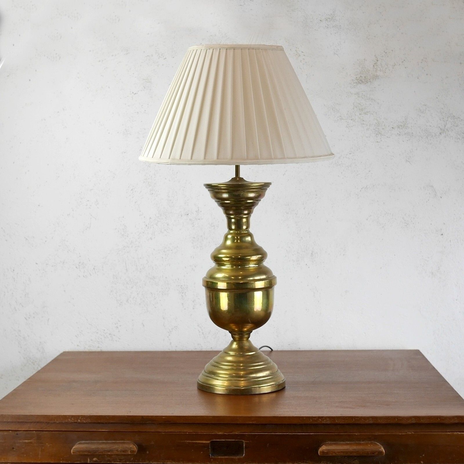 Ex Large Vintage Brass Floor Table Lamp Antique Style 68cm Tall #102093