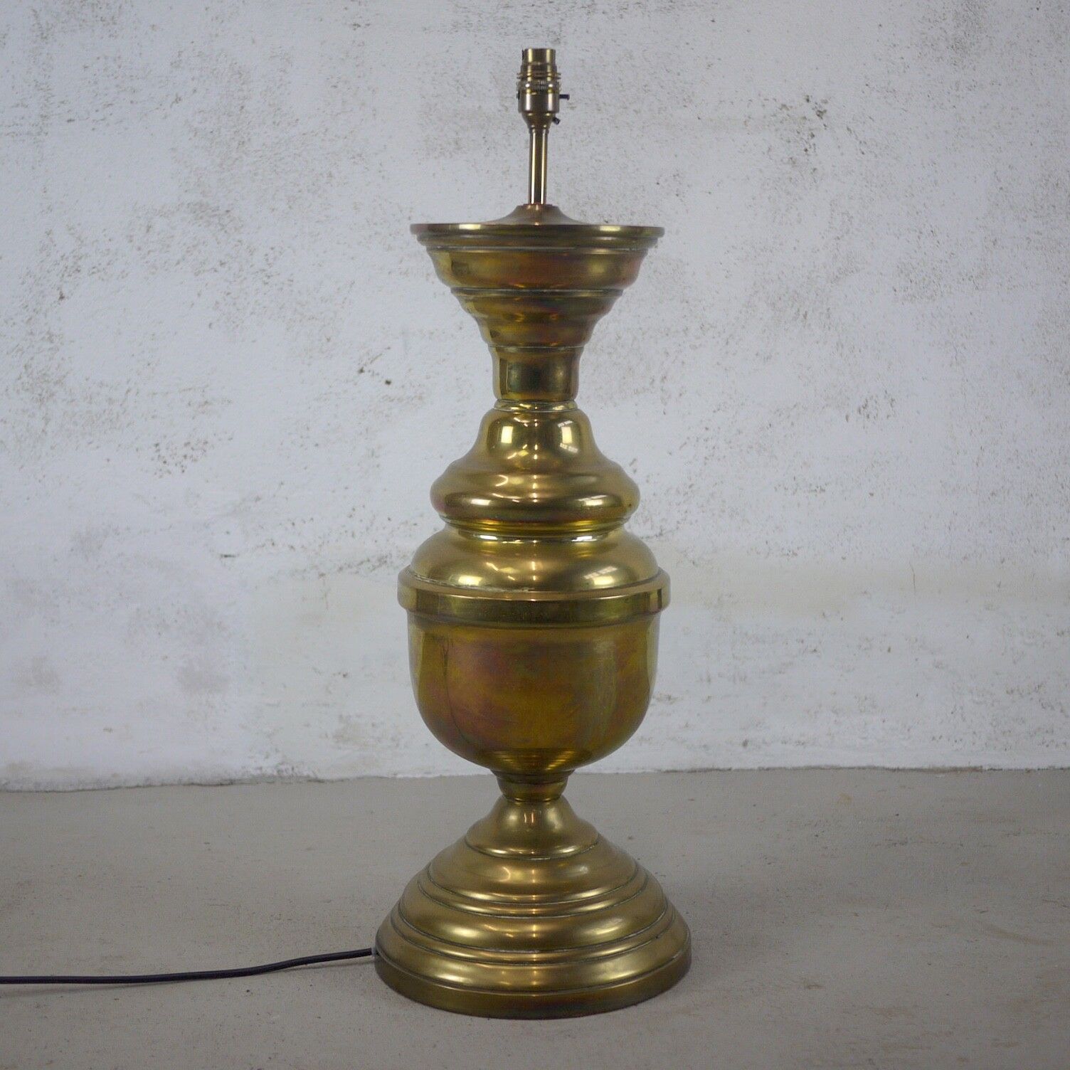 Ex Large Vintage Brass Floor Table Lamp Antique Style 68cm Tall #102093 photo for sale