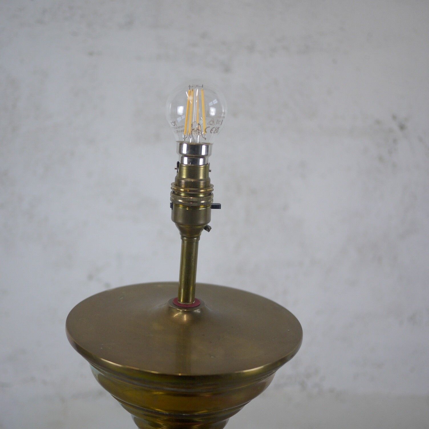 Ex Large Vintage Brass Floor Table Lamp Antique Style 68cm Tall #102093 photo vintage