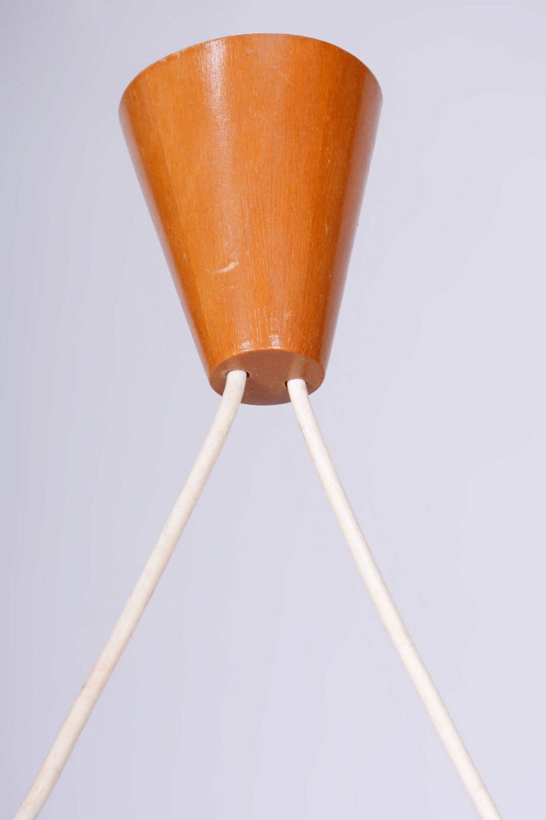 Restored Mid Century Chandelier, By Dřevo Humpolec, Beech, Glass, Czech, 1950s photo Lighting