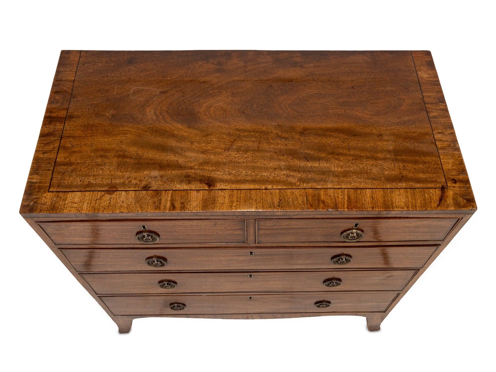 Late George III / Regency Inlaid Mahogany Caddy Top Chest Of Drawers C.1800–1820 photo 795.0