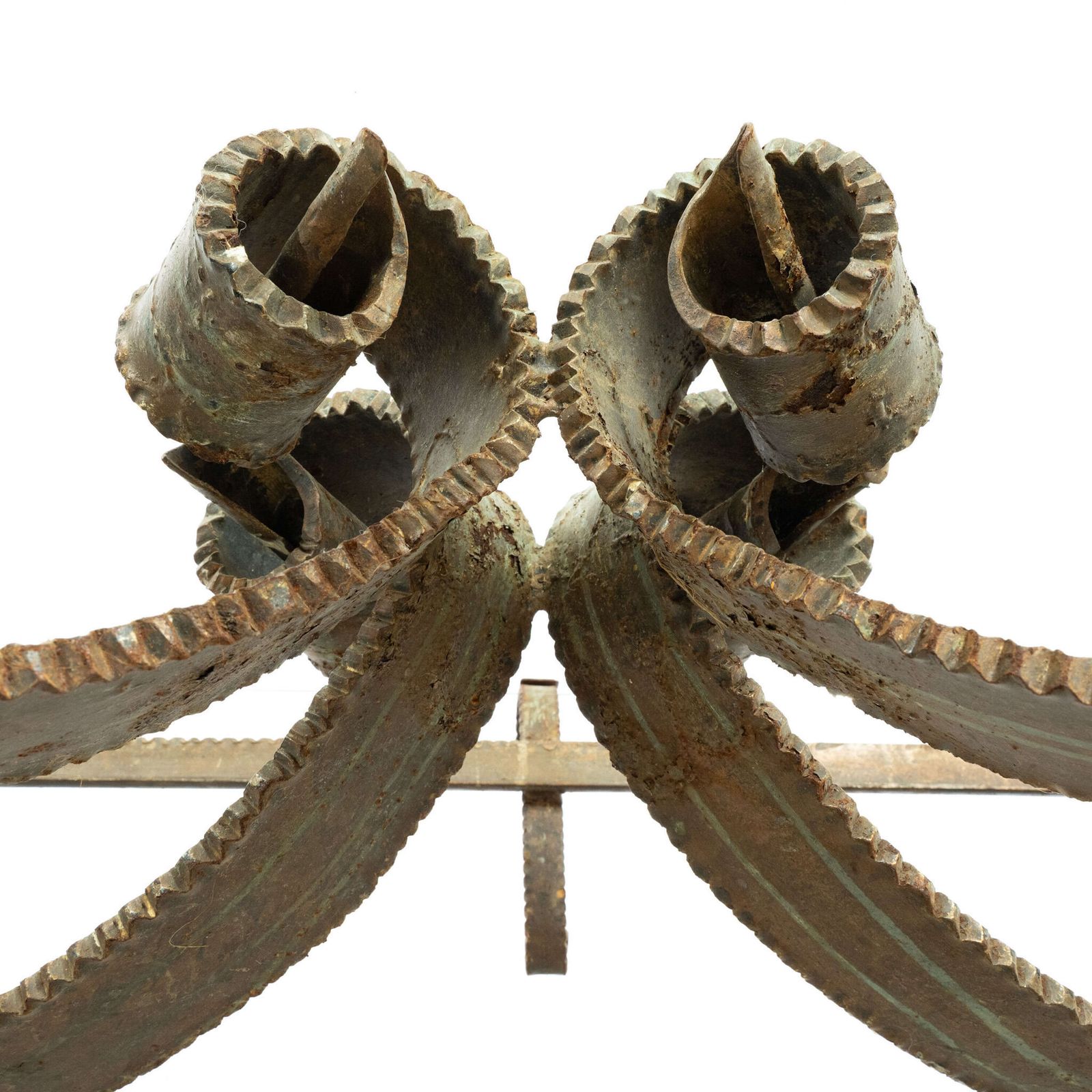 Pair Of French 1950's Hand Forged Iron Low Tables photo for sale