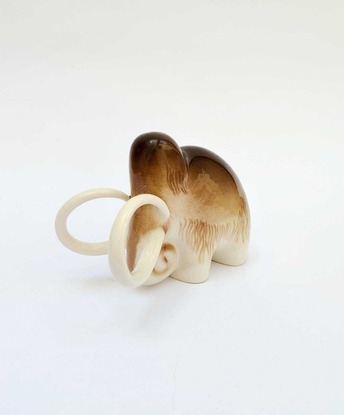 Vintage Figurine Woolly Mammoth Lomonosov Made In Ussr Ceramic Figurine Vintage Mammoth Figure Mid Century Modern