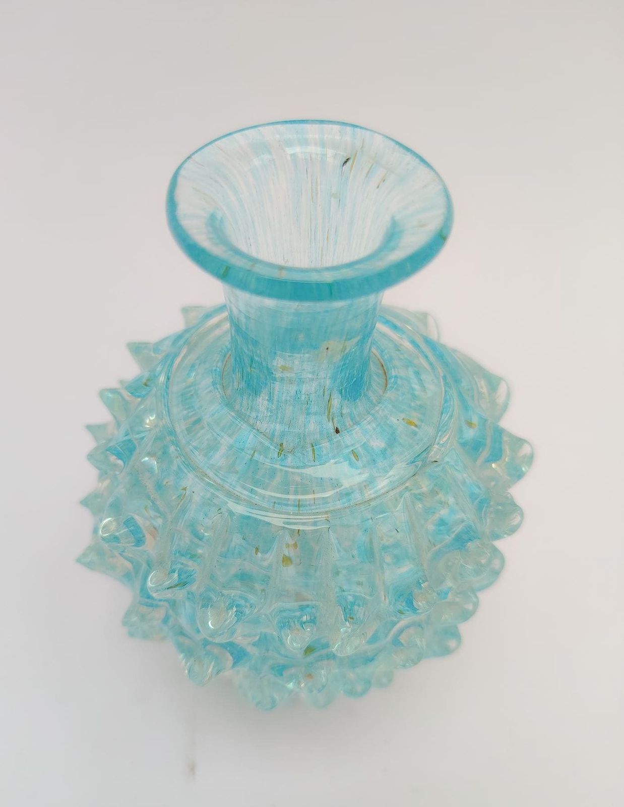 Ensemble de 3 flacons à parfum en verre de Murano, Acquamarina Rostrato, Barovier and Toso, design vintage années 1950 photo for sale