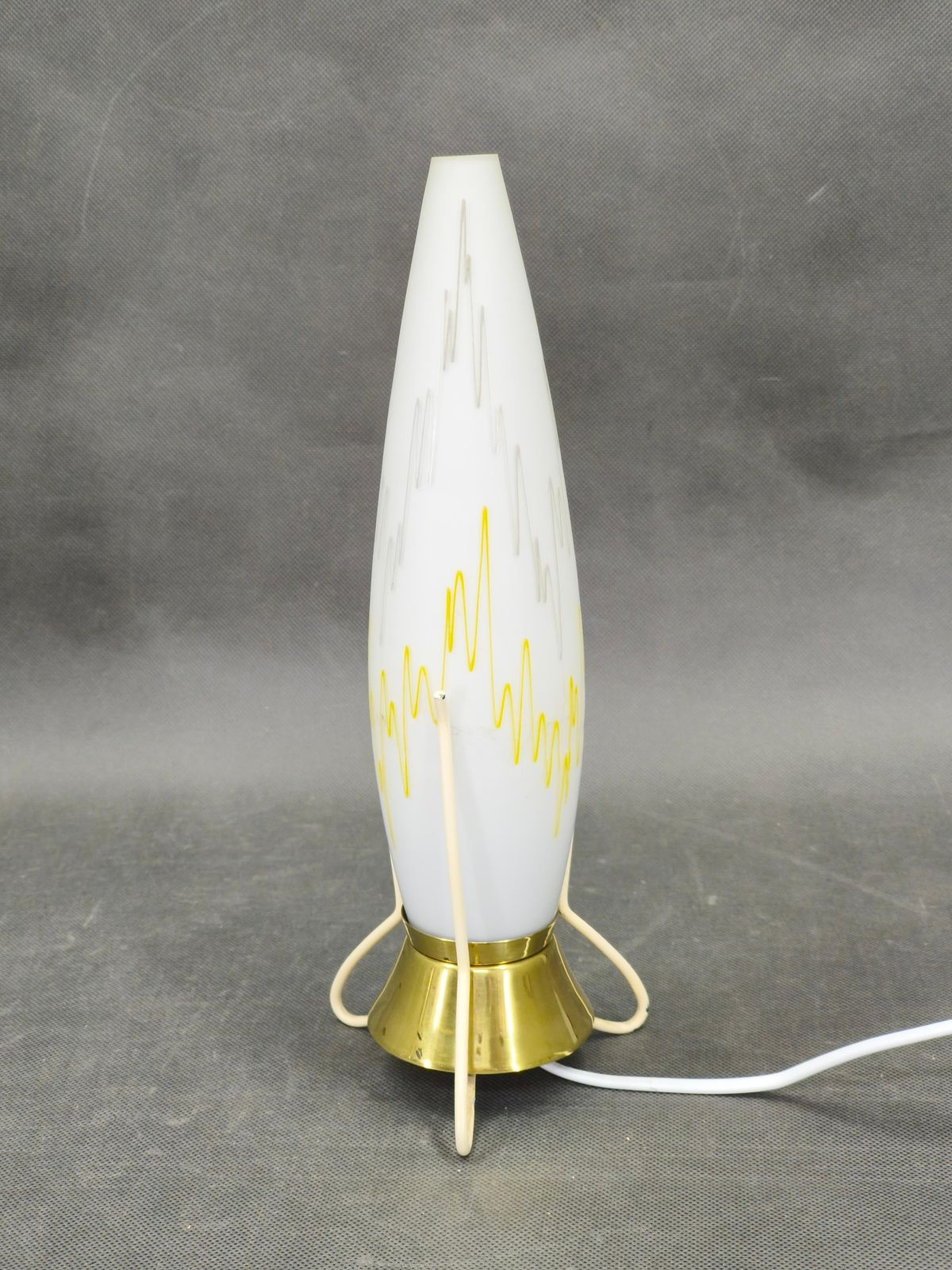 Verlichting Zukov Tsjechische Mid-Century glazen tafellamp, jaren 1960 photo