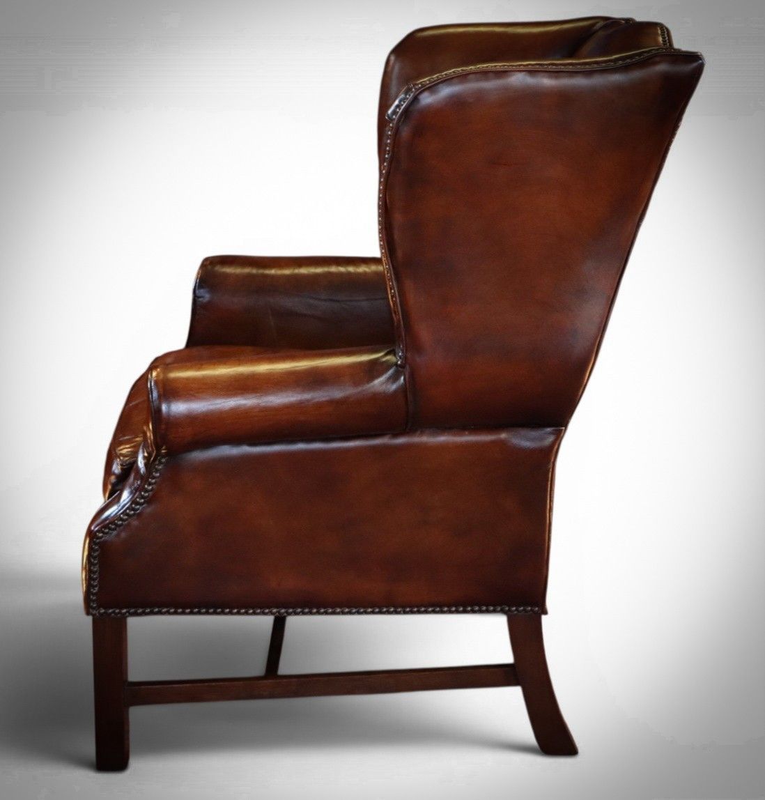 Superb Timothy Oulton Halo Lincoln Club Cigar Leather Armchair Antique Whisky 🚚 photo furniture