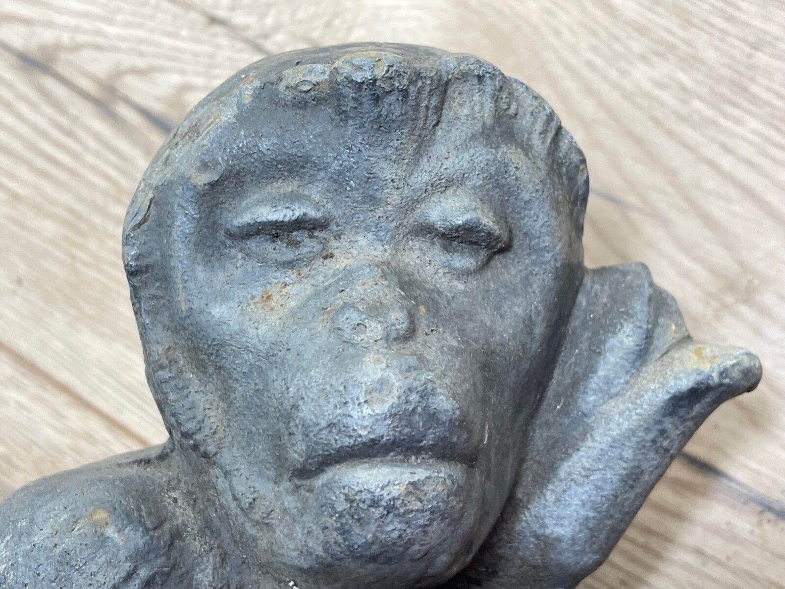 Garden Decor Victorian Lead Thinking Garden Monkey Sculpture In The Manner Of J. W. Singer & Sons C1900 photo