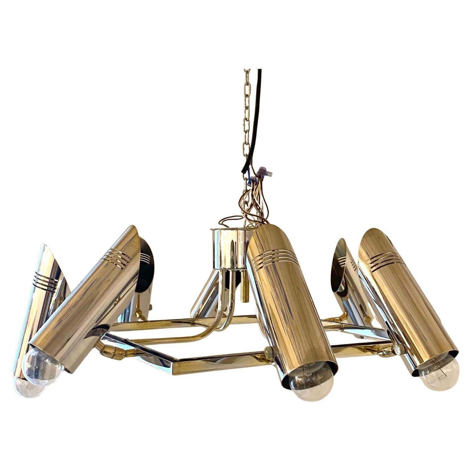 Space Age Multi Lights Ceiling Lamp In The Style Of Stilnovo, Italy 1970's photo buy