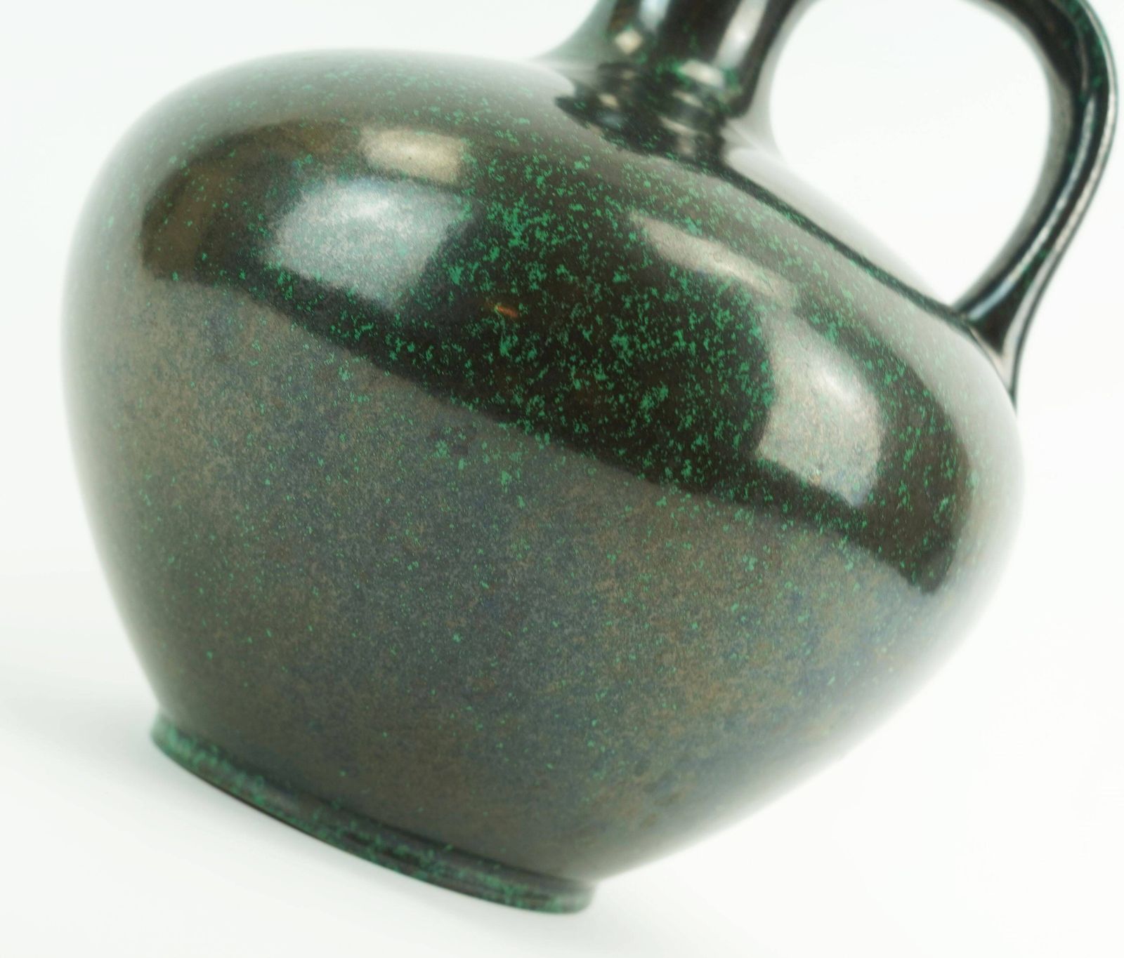 Vase mid-century Ruscha noir et vert, modèle 340, par Kurt Tschoerner photo for sale