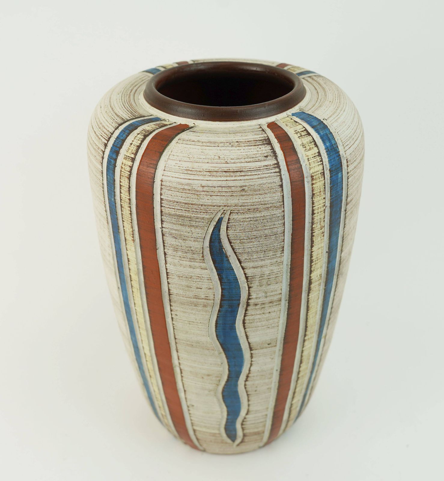 West-Duits Mid-Century vaas, Sawa Keramik, jaren 1950, sgraffitodecoratie, model 300/30 photo furniture