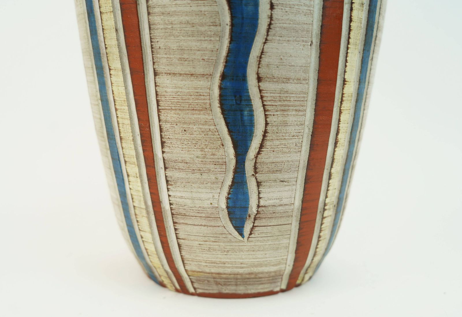 West German Mid Century Vase, Sawa Keramik, 1950s, Sgraffito Decoration, Model 300/30 photo vintage