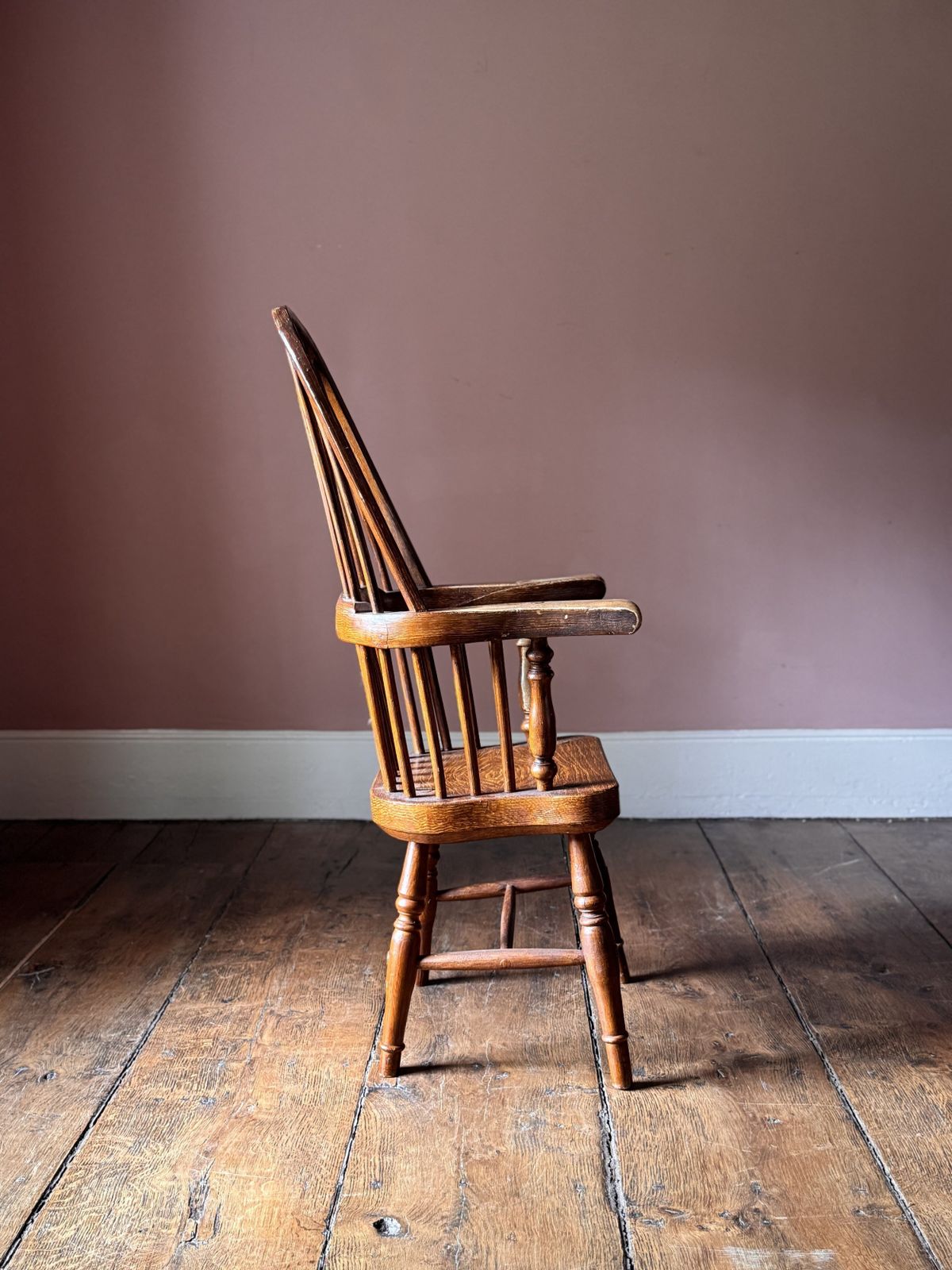 19th Century Welsh Stick Chair With Original Scumble Paint Finish photo Furniture