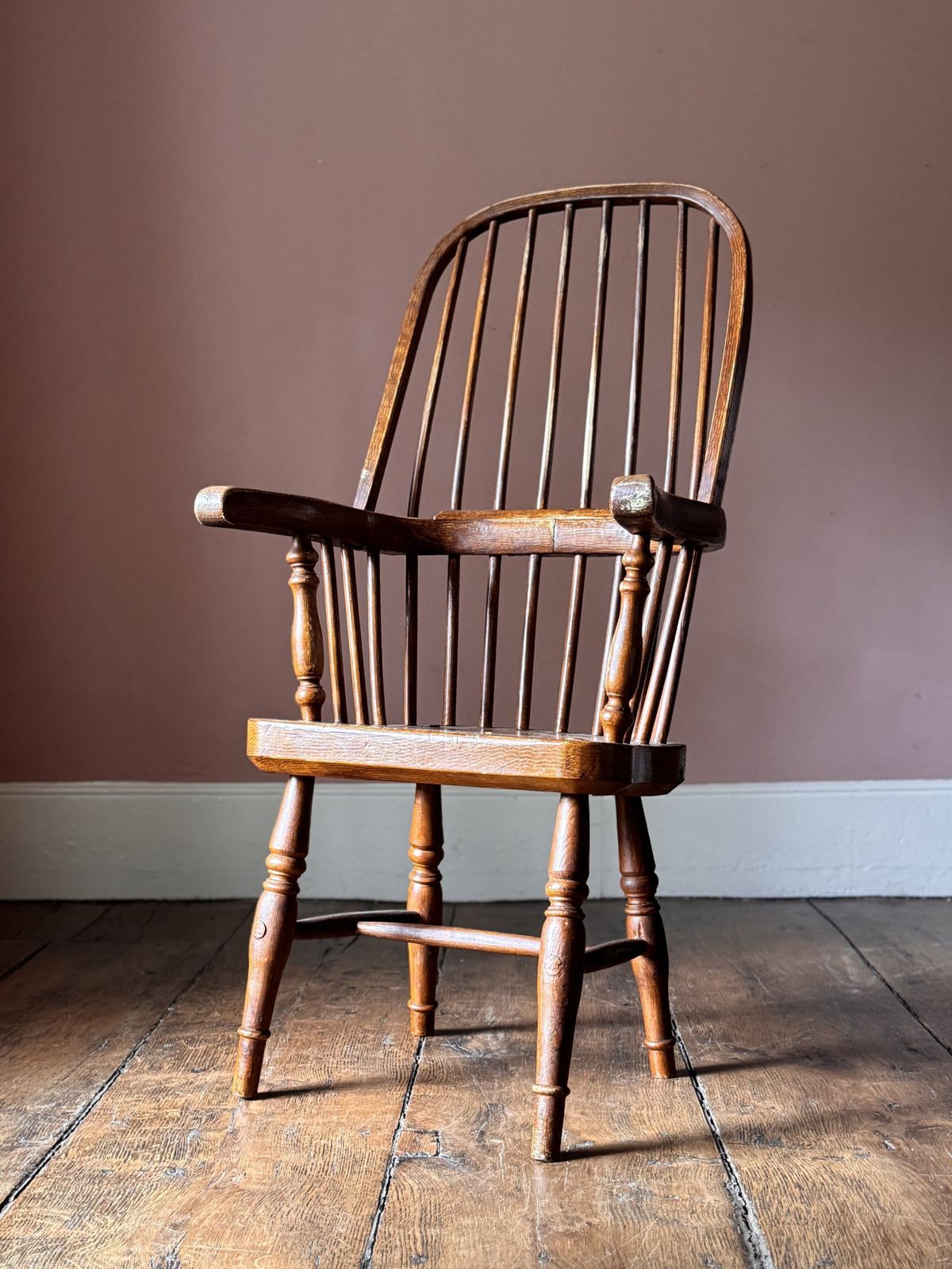 photo furniture 19th Century Welsh Stick Chair With Original Scumble Paint Finish