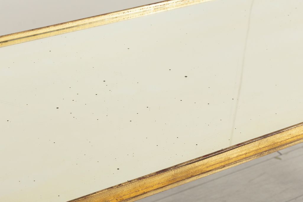 Antiqued Glass & Gilt Console Table In The Manner Of Maison Ramsay C.2005 photo vinterior