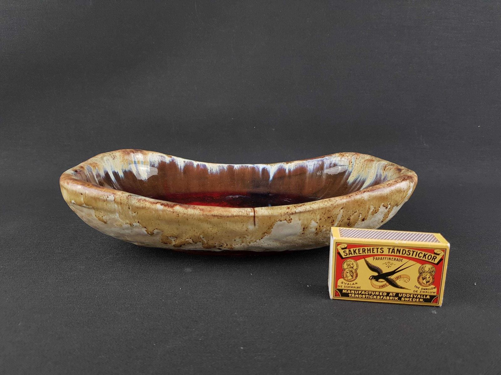 Vintage Schaffenacker Studio Art Pottery Kom In Bruin En Beige, 812, West Duits Aardewerk, Jaren 1960 photo furniture