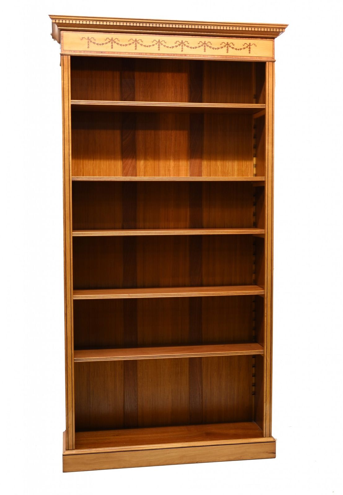 photo for sale Pair Regency Bookcases   Open Sheraton Satinwood 7 Ft Bespoke