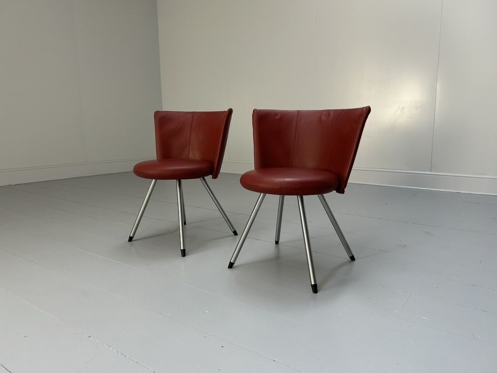 Pair Of Erik Jorgensen “Ej 11” Cocktail Chairs – In Oxblood Leather