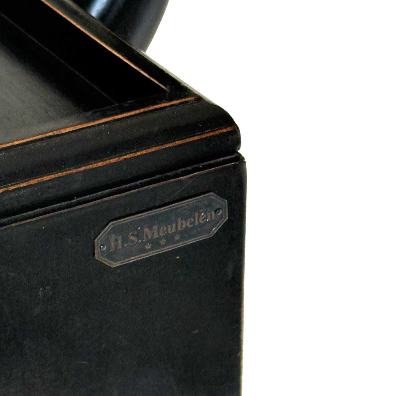 photo furniture Dressboy / Valet Stand   Made In England   Two Drawers And Twisted Wooden Frame   Colonial Style   Black