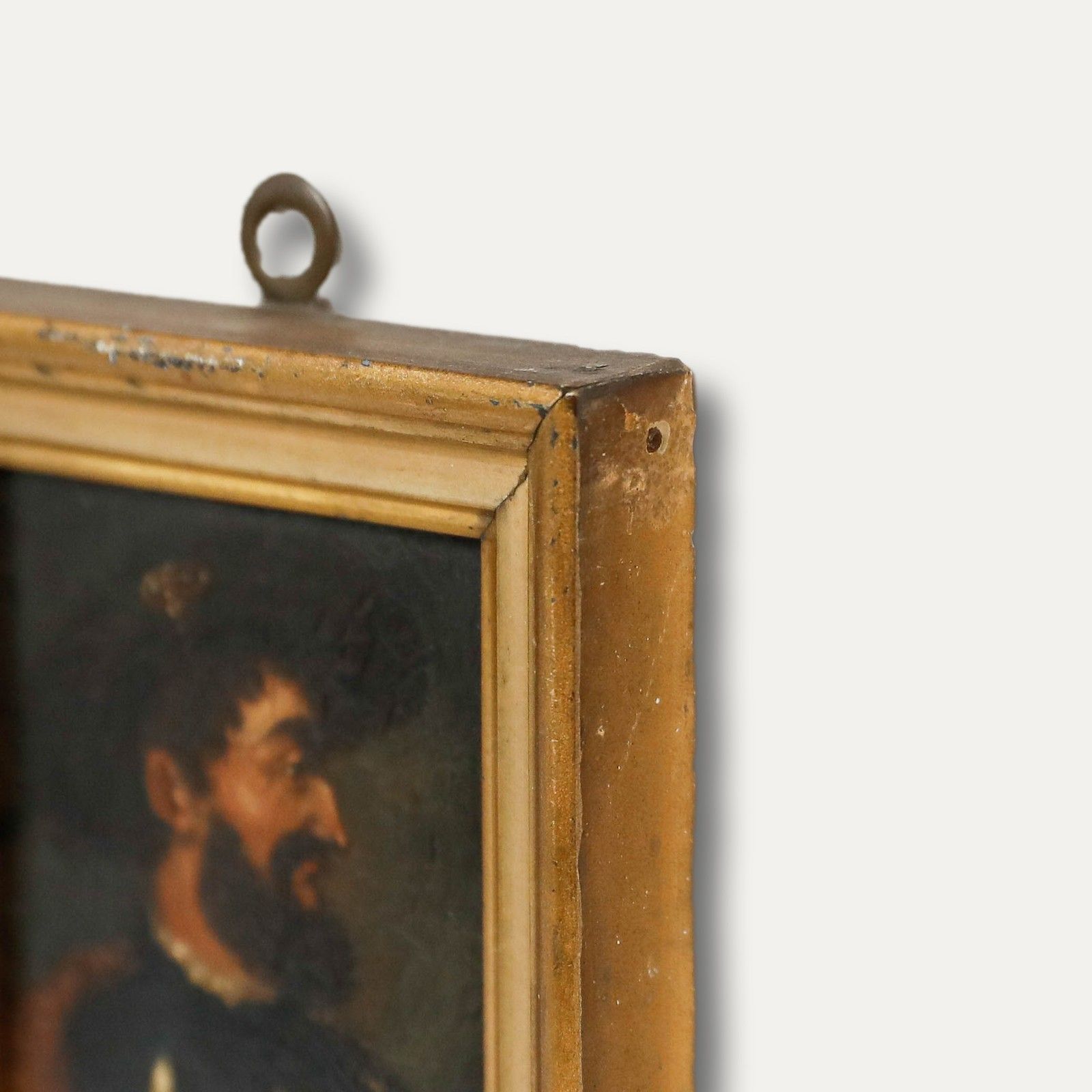 German School Miniature 19th Century Oil, Francis I Of France photo vinterior