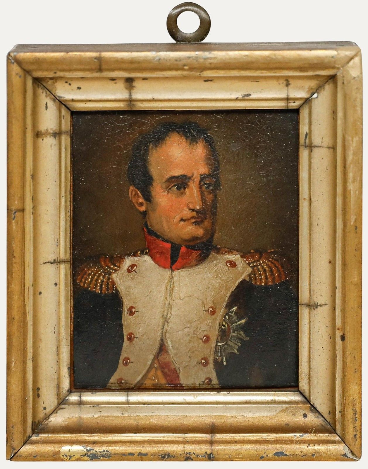 German School Miniature 19th Century Oil, Napoleon Bonaparte