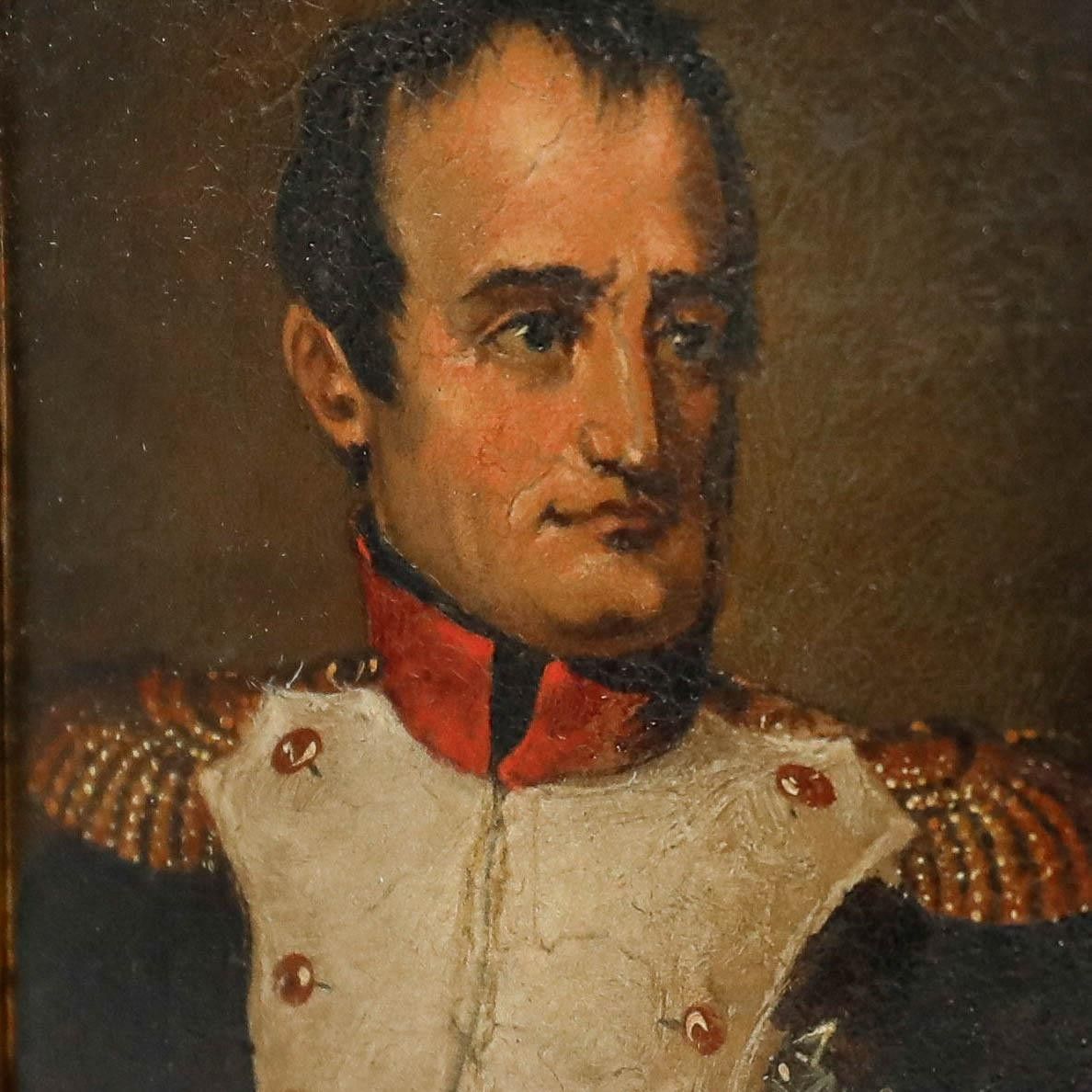 German School Miniature 19th Century Oil, Napoleon Bonaparte photo 325.0