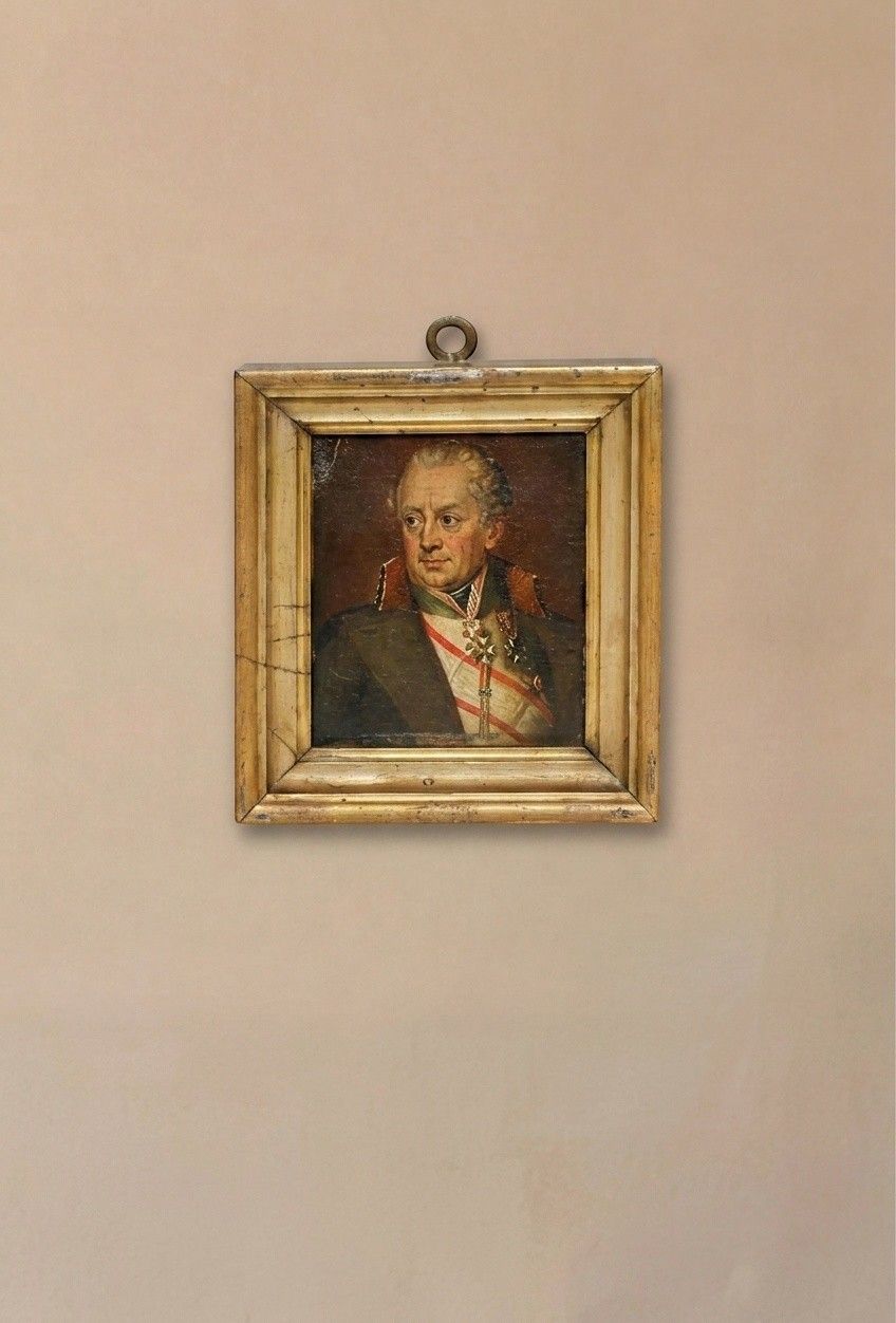 German School Miniature 19th Century Oil, Joseph Radetzky Von Radetz photo for sale